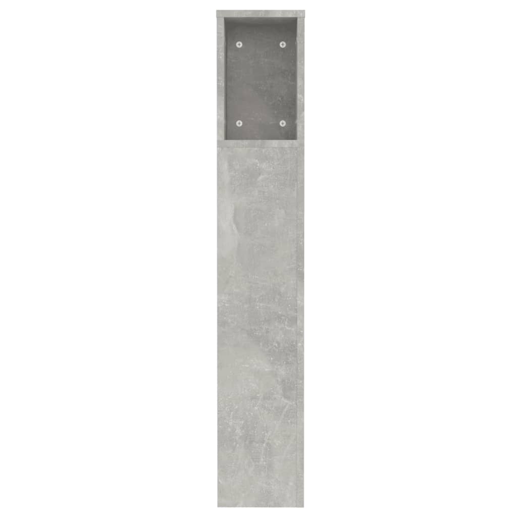 vidaXL Sengegavlskap betonggrå 120x18,5x102,5 cm