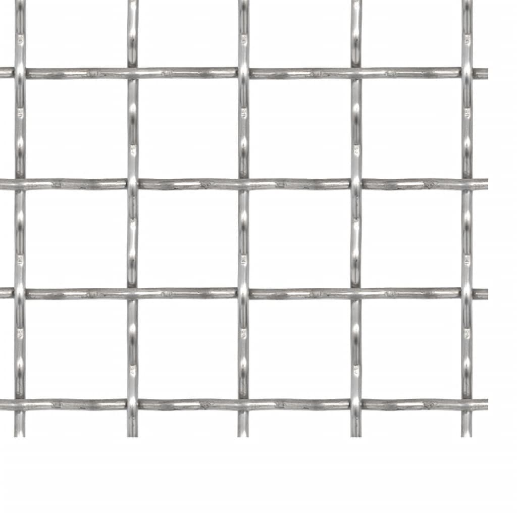 vidaXL Krympet kjedegjerde for hage rustfritt stål 50x50 cm 11x11x2 mm