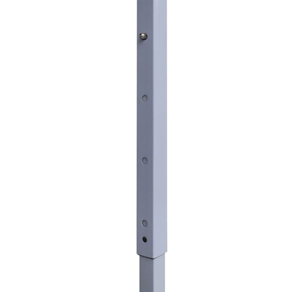 vidaXL Sammenleggbart festtelt 2 sidevegger 2x2m stål hvit