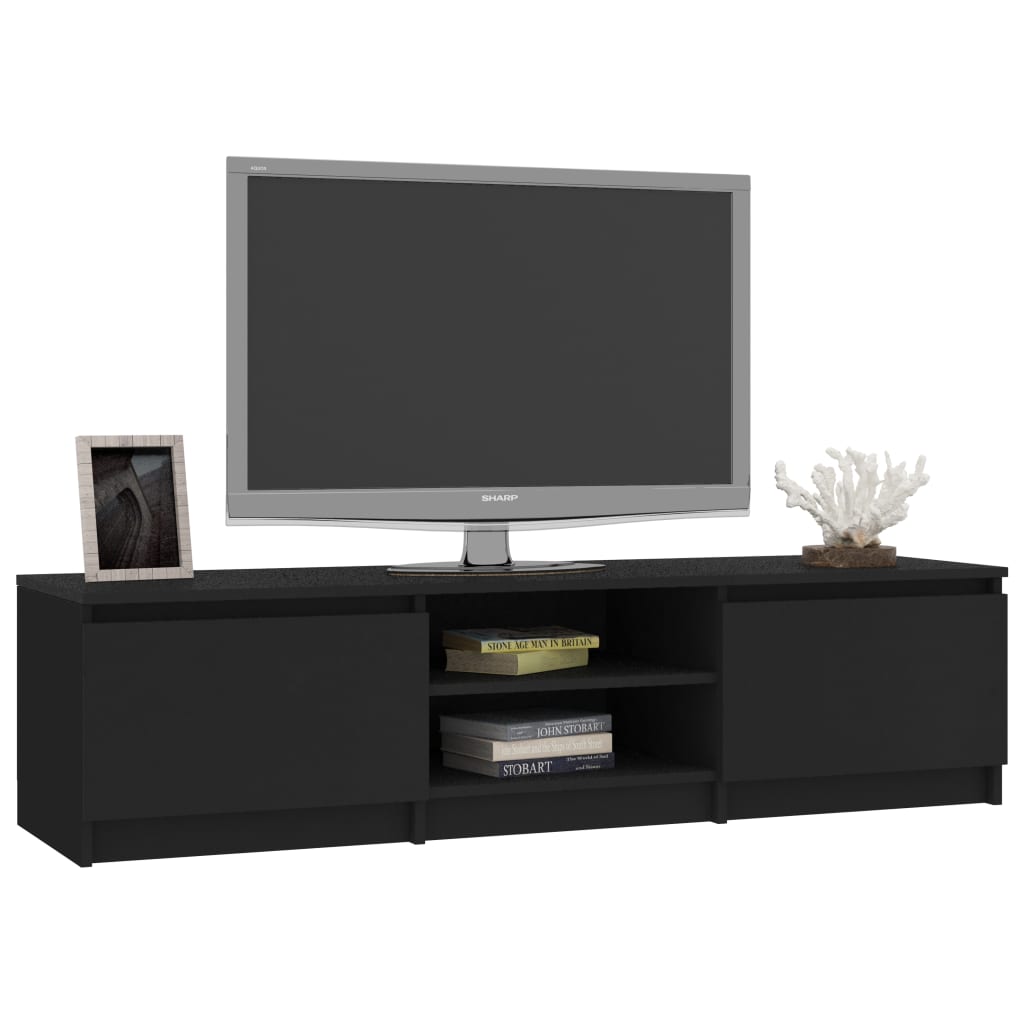 vidaXL TV-benk svart 140x40x35,5 cm konstruert tre