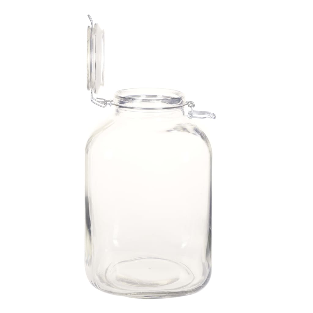 vidaXL Syltetøyglass med lokk 6 stk 5 L