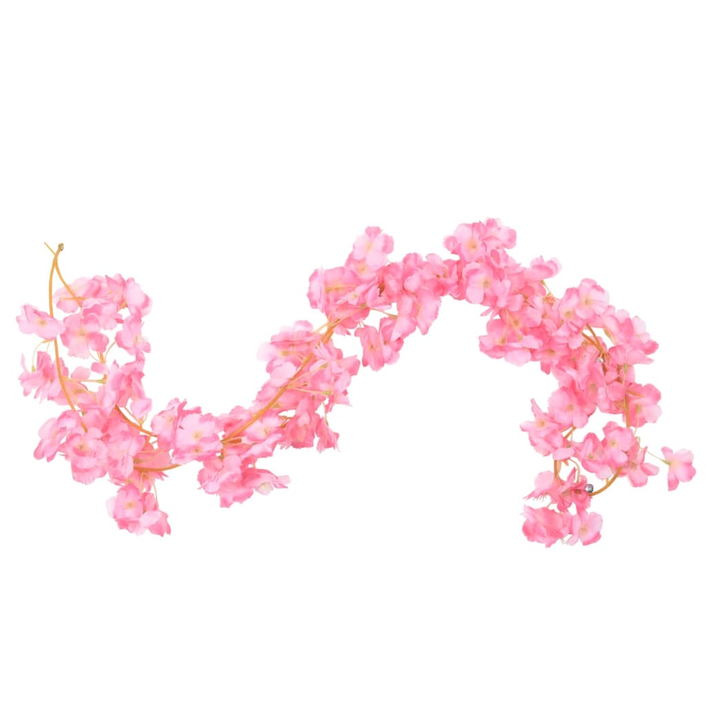 vidaXL Kunstige blomsterkranser 6 stk mørkelilla 180 cm