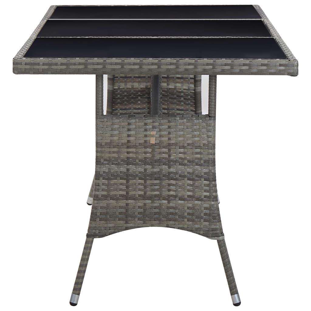 vidaXL Hagebord grå 170x80x74 cm polyrotting