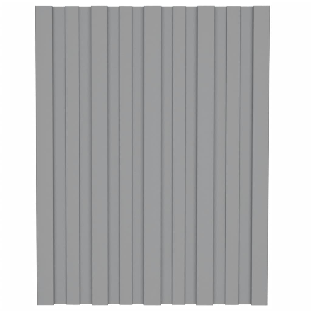 vidaXL Takplater 36 stk grå 60x45 cm galvanisert stål