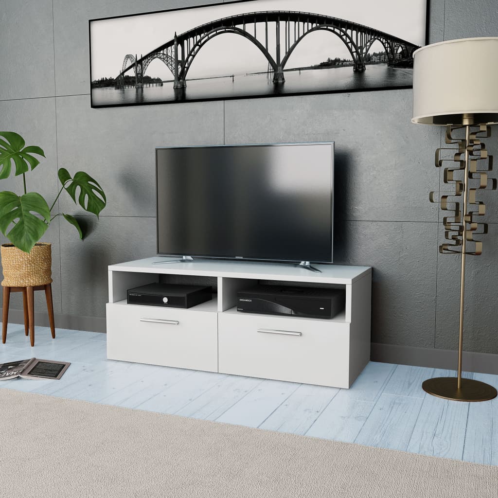 vidaXL TV-kabinett sponplate 95x35x36 cm hvit