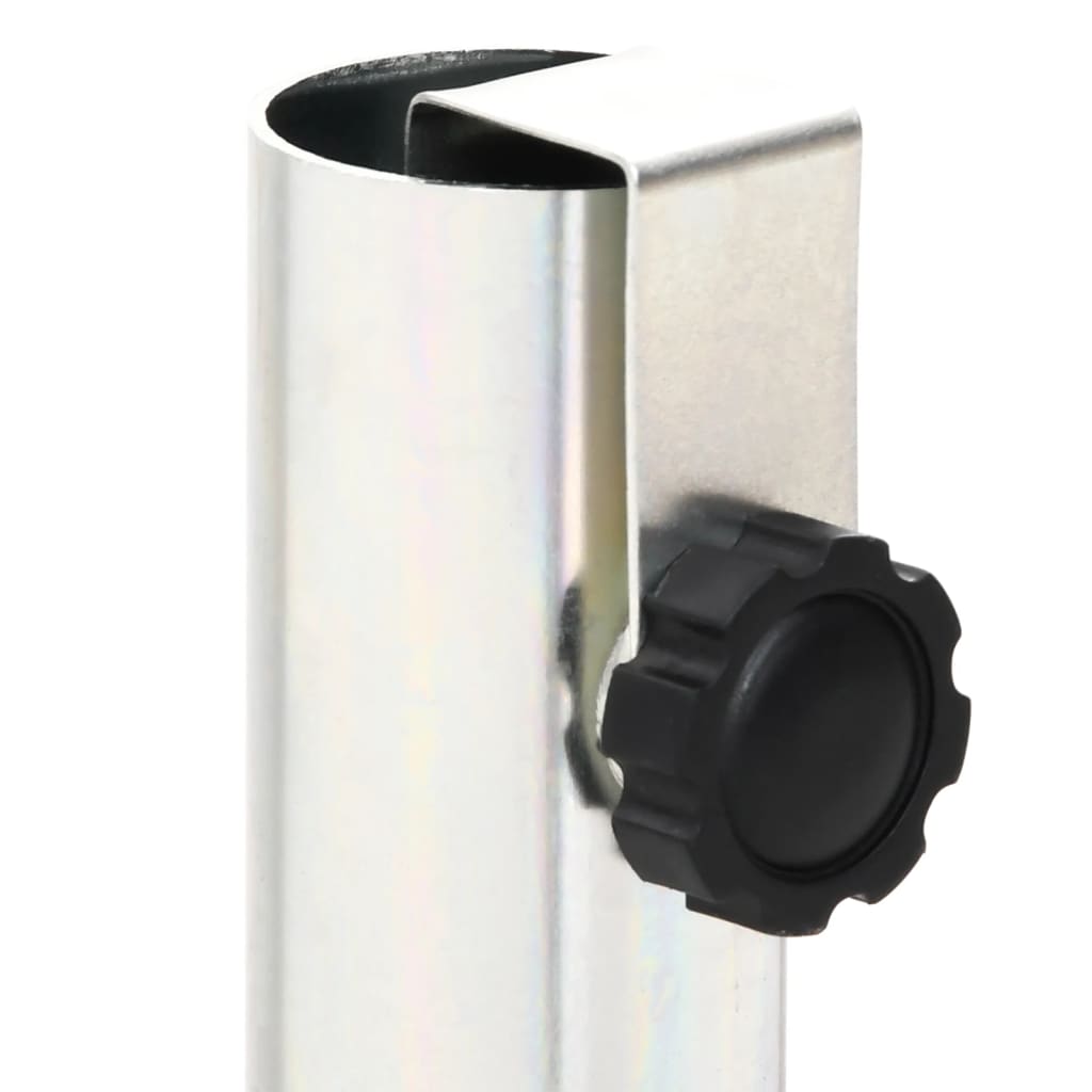 vidaXL Parasollfot med jordplugg for Ø32-48 mm sølv stål