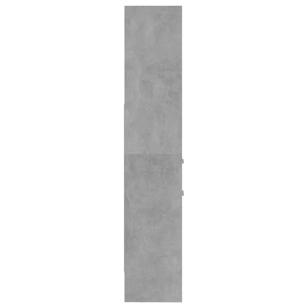 vidaXL Bokhylle betonggrå 40x35x180 cm sponplate