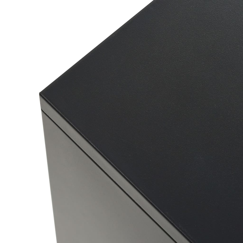 vidaXL Skjenk metall industriell stil 120x35x70 cm svart