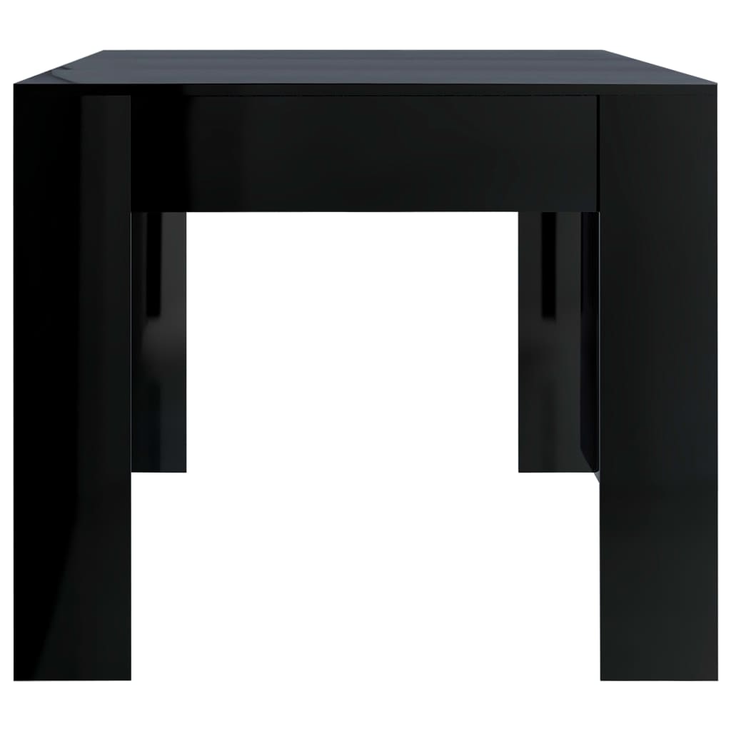 vidaXL Spisebord høyglans svart 180x90x76 cm sponplate