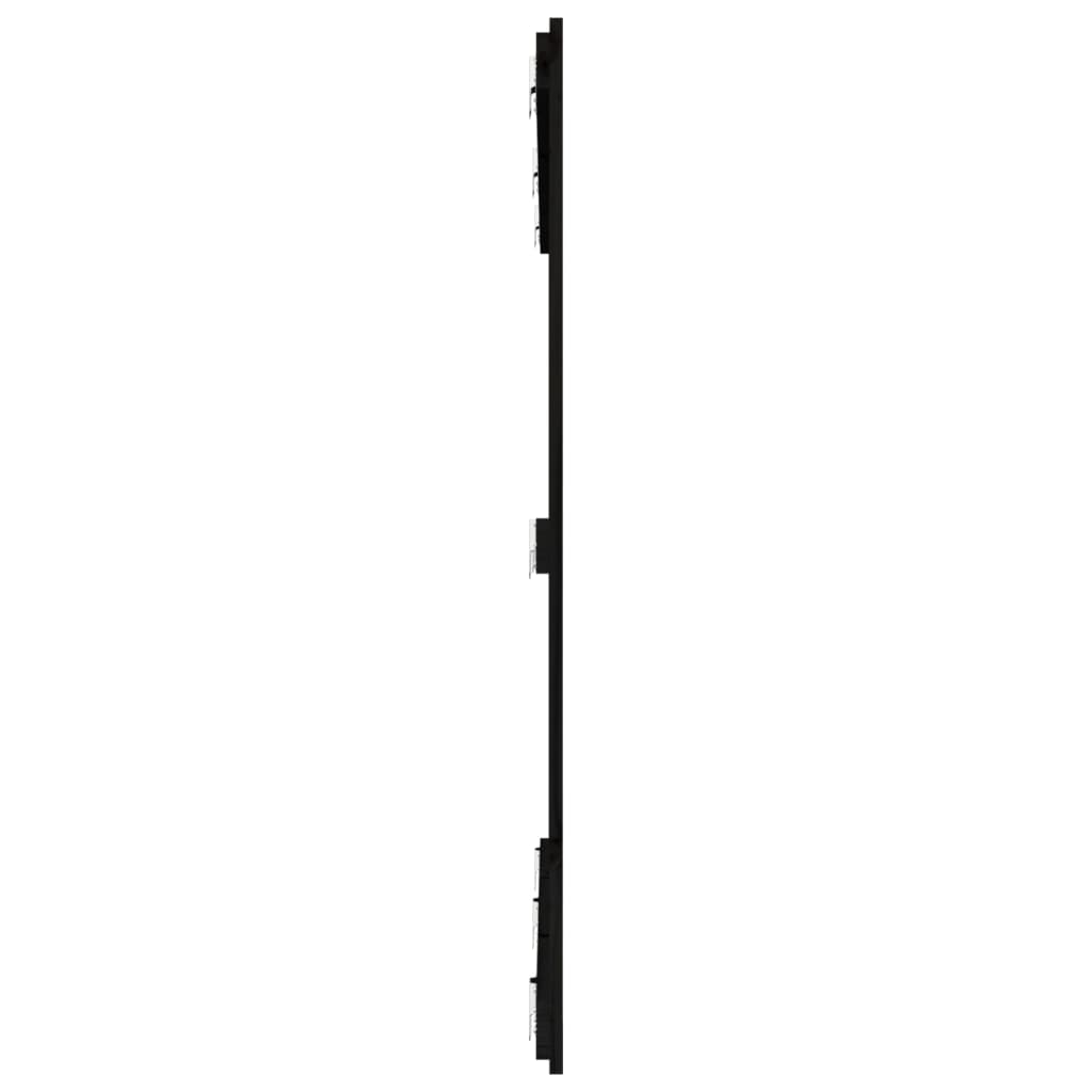 vidaXL Veggmontert sengegavl svart 159,5x3x110 cm heltre furu