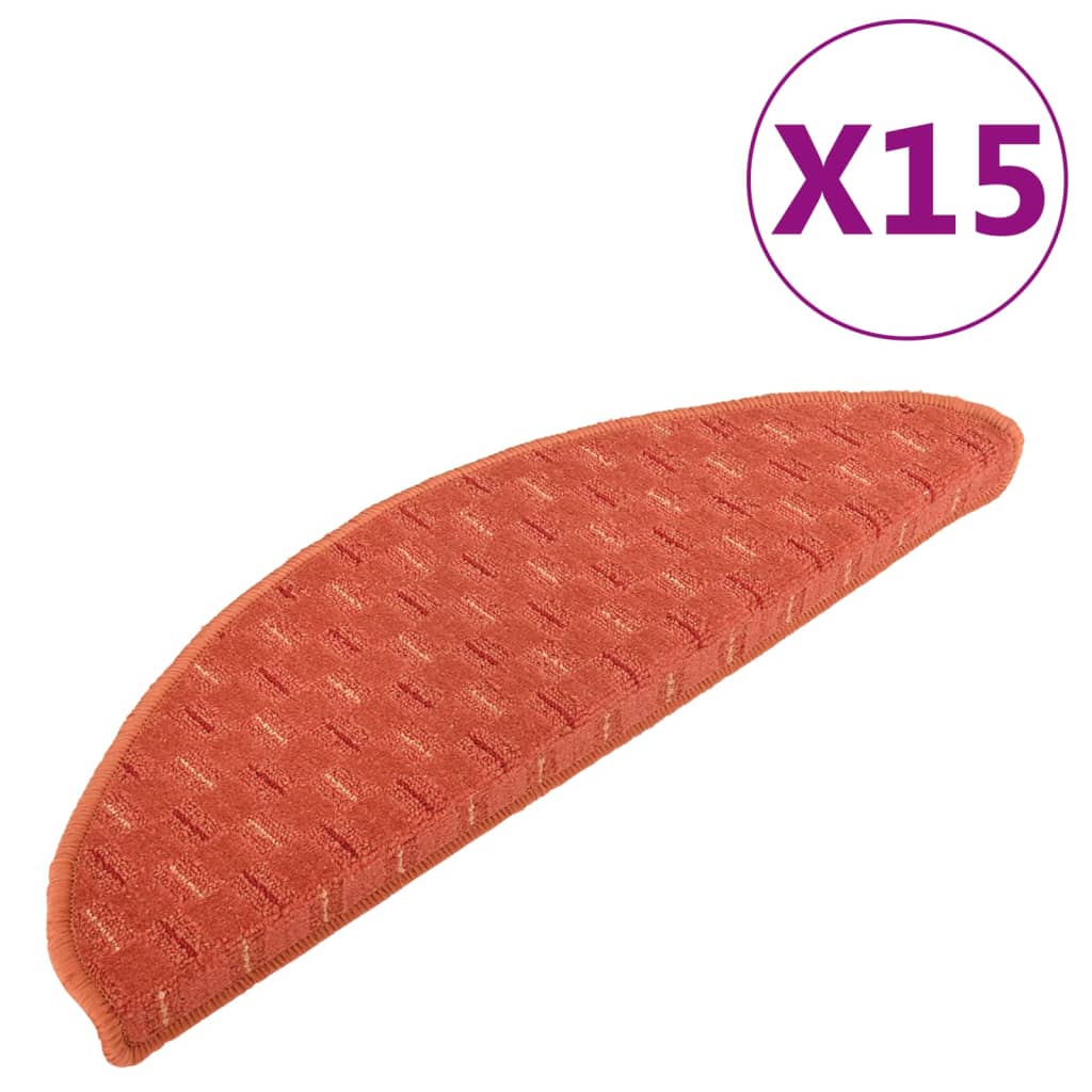 vidaXL Trappetrinnstepper 15 stk oransje 56x20 cm