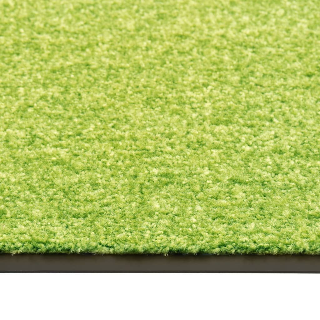 vidaXL Dørmatte vaskbar grønn 90x120 cm