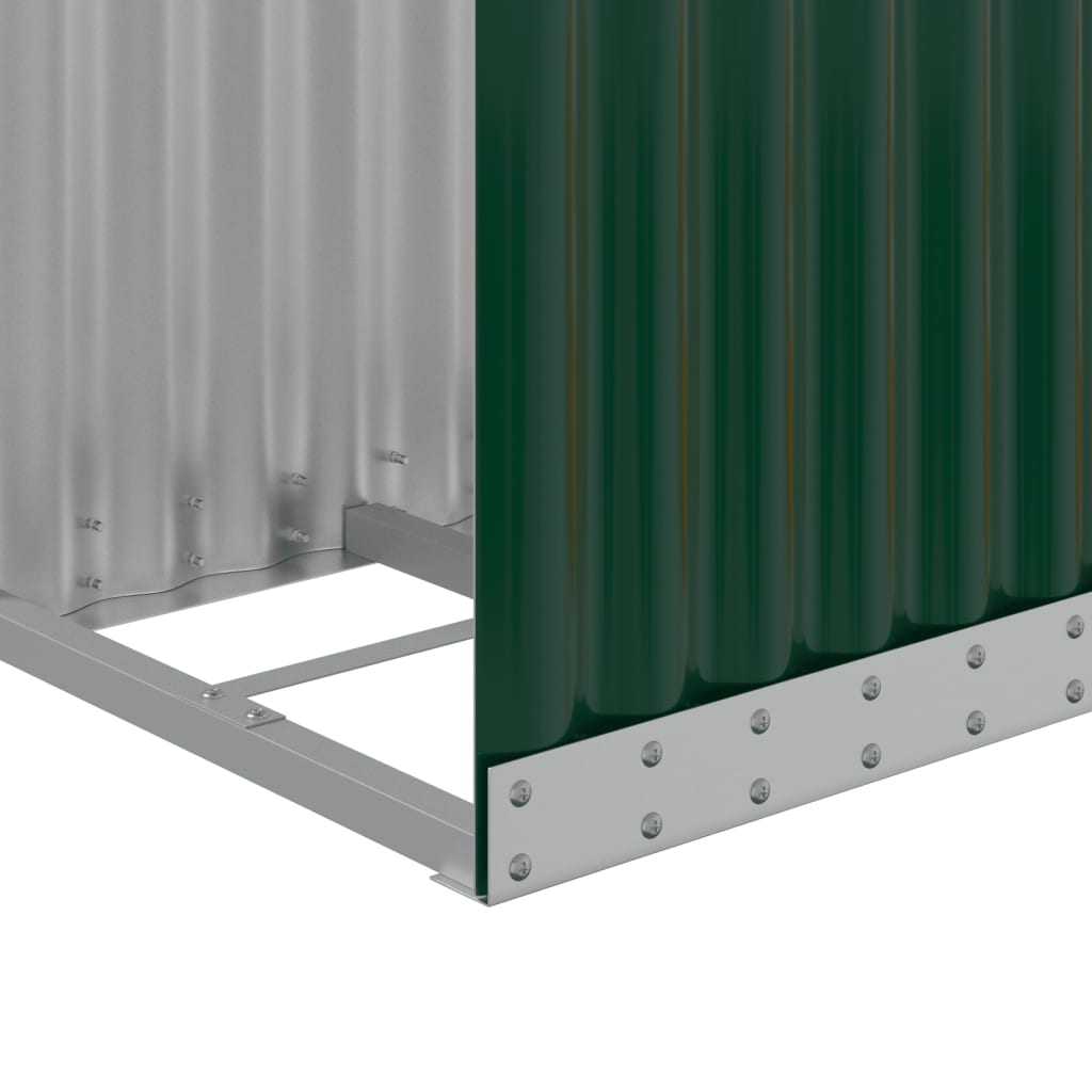 vidaXL Vedholder grønn 40x45x170 cm galvanisert stål