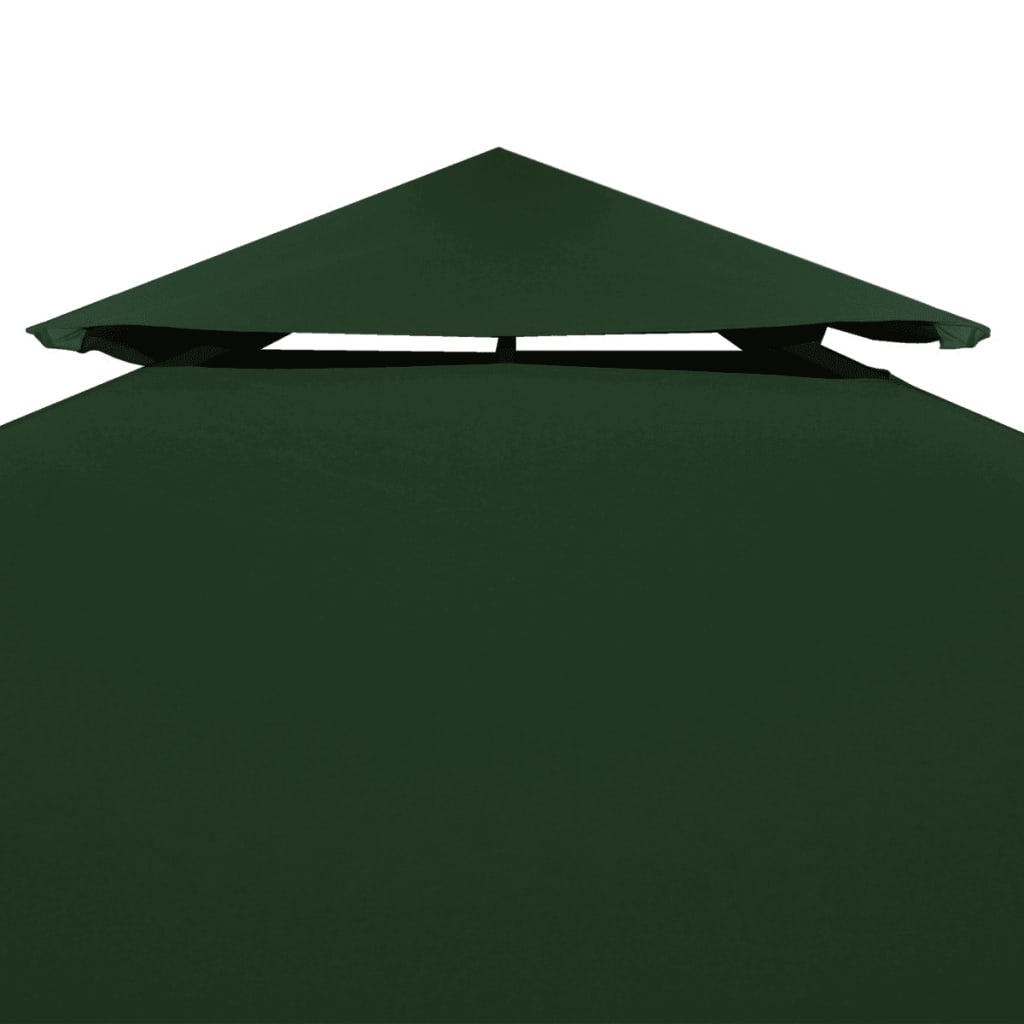 vidaXL Erstatningstrekk for paviljong 310 g/m² grønn 3 x 3 m