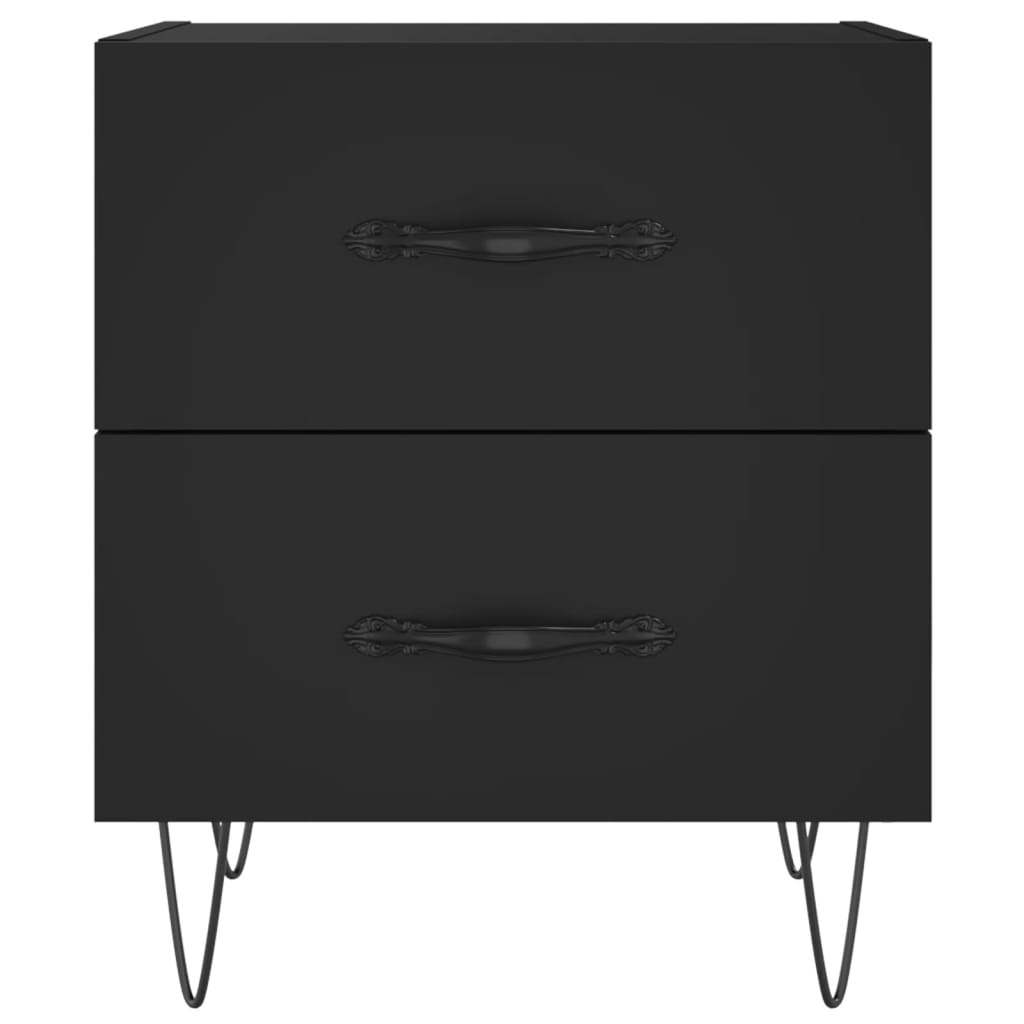 vidaXL Nattbord svart 40x35x47,5 cm konstruert tre