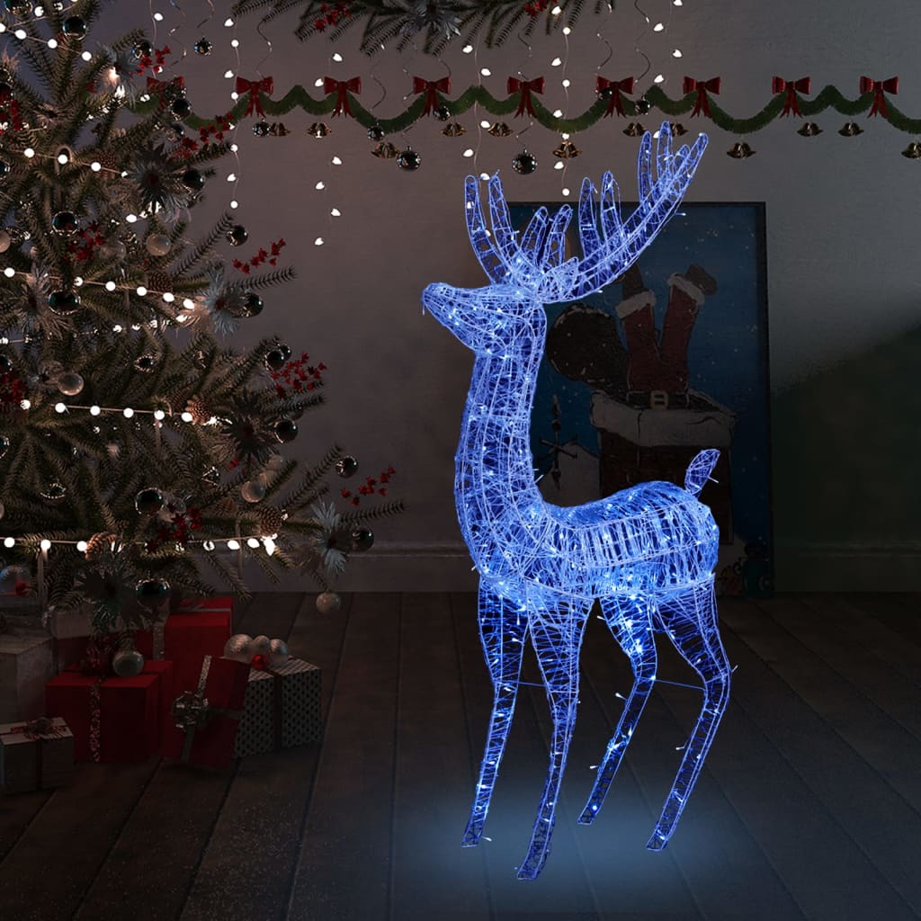 vidaXL Julereinsdyr akryl 250 LED 180 cm blå