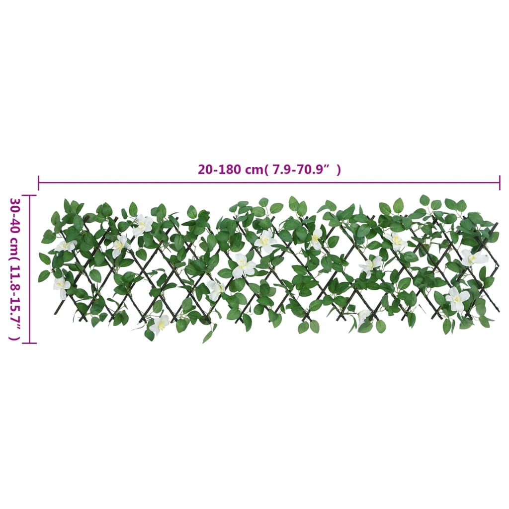 vidaXL Utvidbart espalier med kunstig eføy grønn 180x30 cm