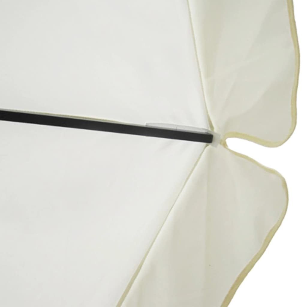 vidaXL Parasol hvit aluminium 500 cm