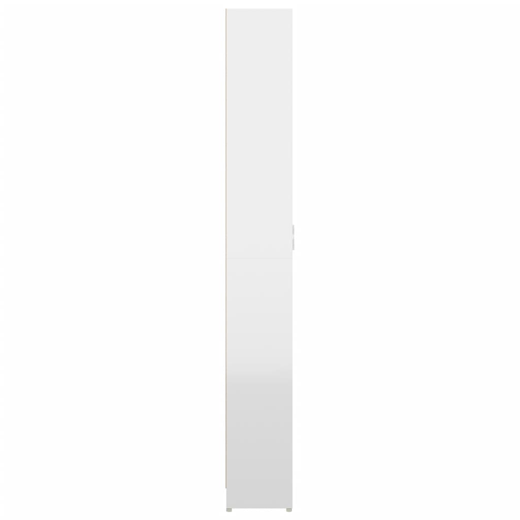 vidaXL Garderobeskap høyglans hvit 55x25x189 cm sponplate