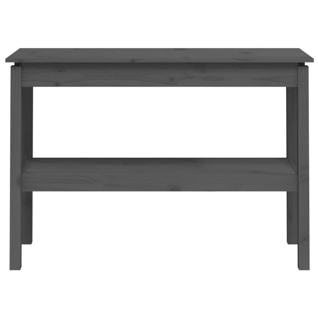 vidaXL Konsollbord grå 110x40x75 cm heltre furu
