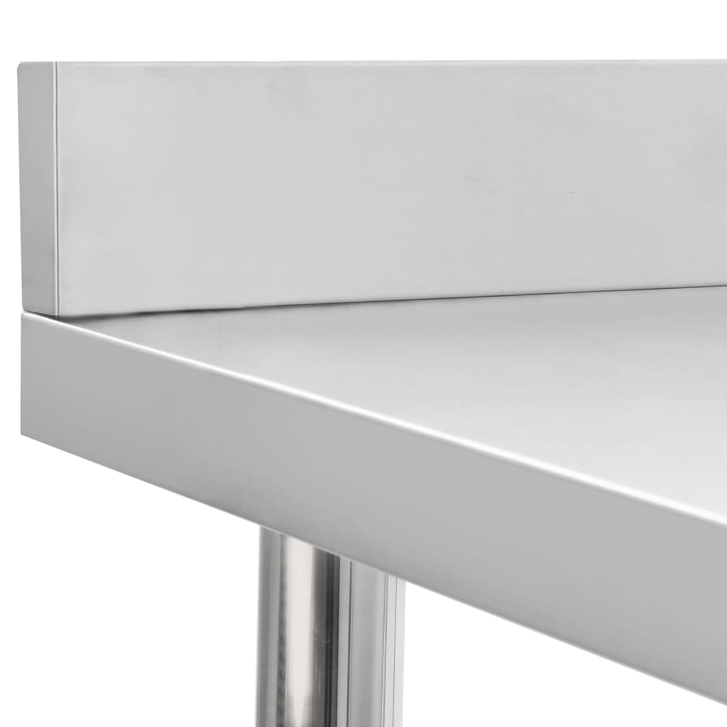 vidaXL Arbeidsbord for kjøkken med bakplater 60x60x93 rustfritt stål