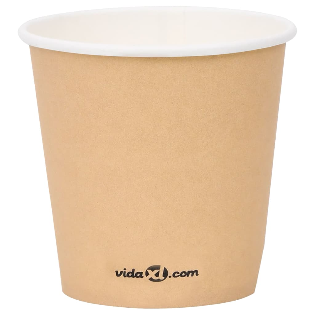 vidaXL Kaffepapirkopper 120 ml 100 stk brun