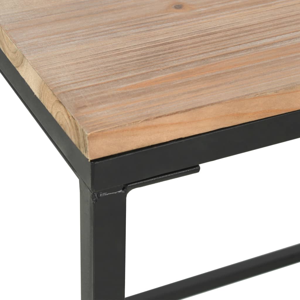 vidaXL Enkelt skrivebord heltre edelgran og stål 100x50x76 cm