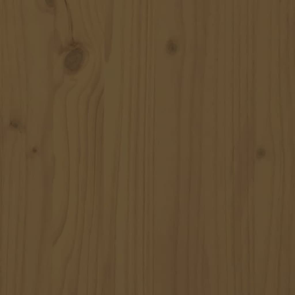 vidaXL Sminkebord med LED honningbrun 95x50x133,5 cm heltre furu