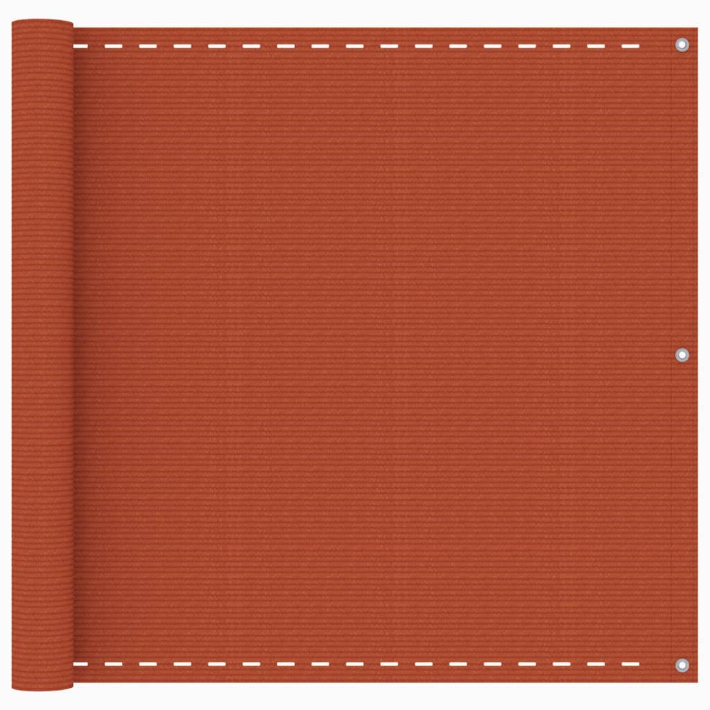 vidaXL Balkongskjerm oransje 90x500 cm HDPE