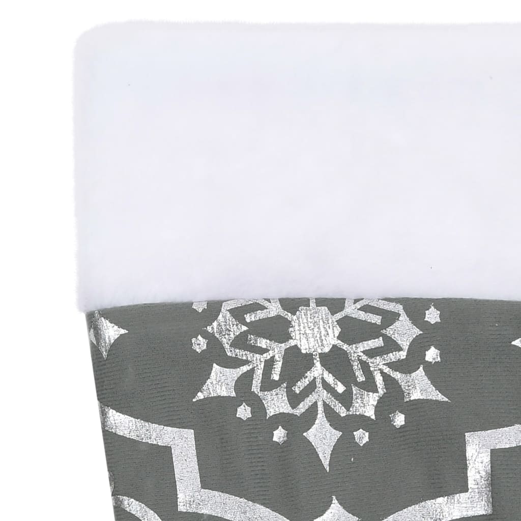 vidaXL Luksus juletreskjørt med sokk grå 150 cm stoff