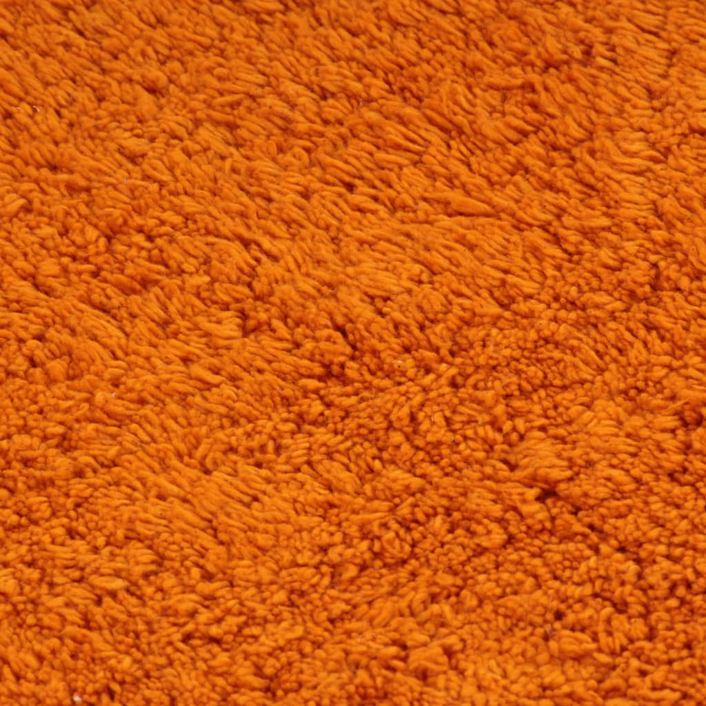 vidaXL Baderomsmattesett 3 stk stoff oransje