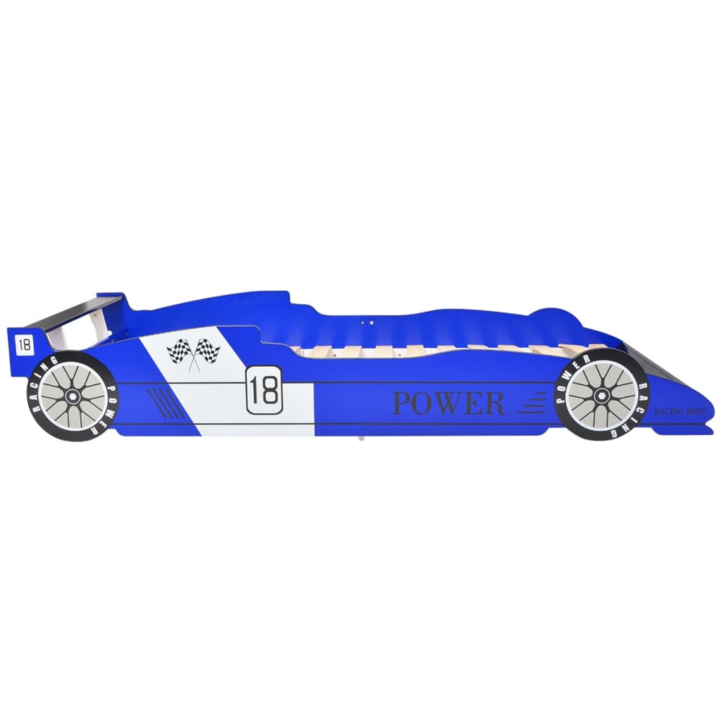 vidaXL Barnas reserbil-seng 90x200 cm blå