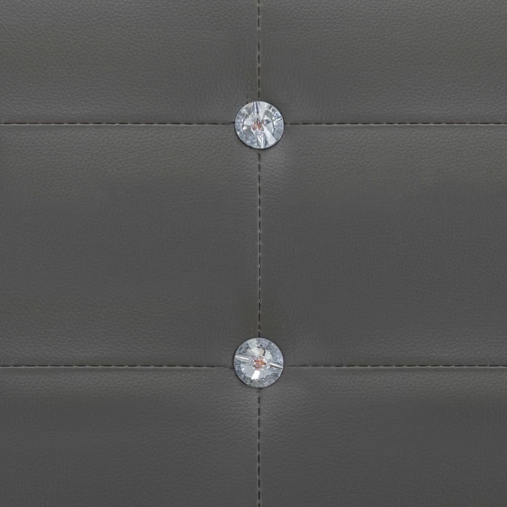 vidaXL Sengeramme grå kunstig skinn 135x190 cm