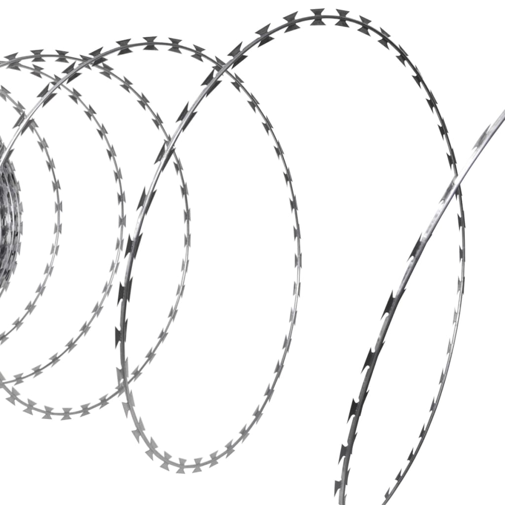 vidaXL Piggtråd konsertina spiralformet galvanisert stål 60 m