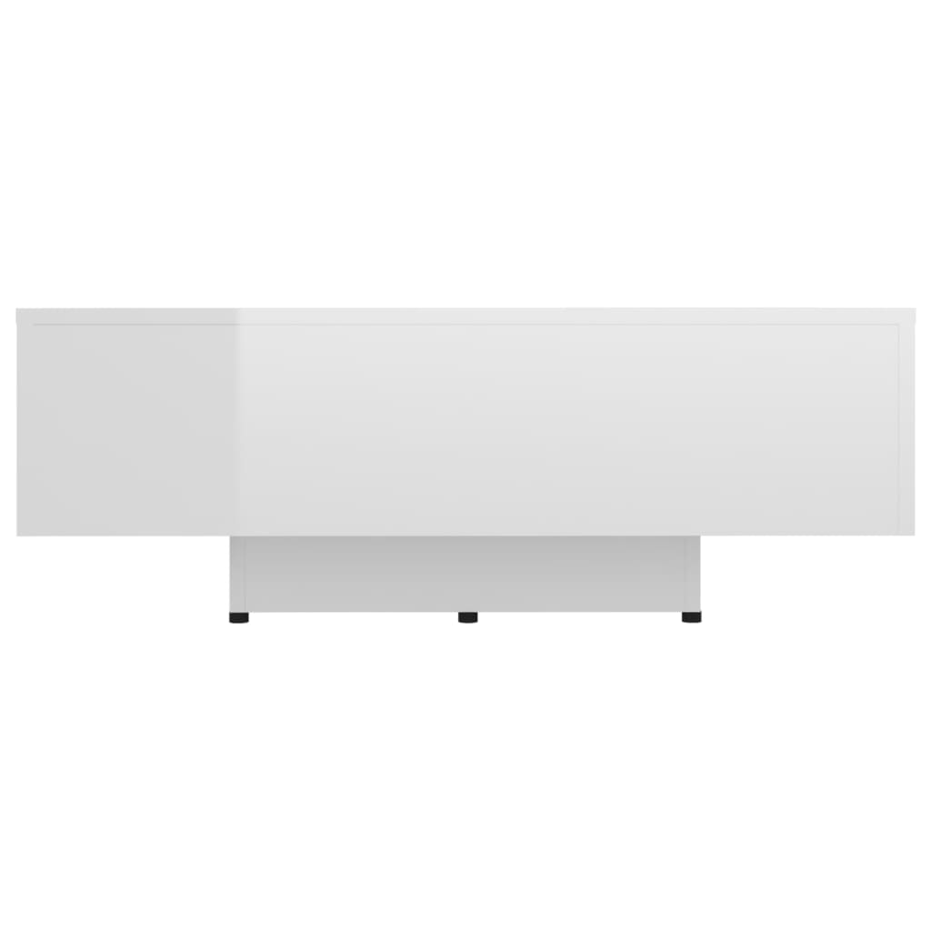 vidaXL Salongbord høyglans hvit 85x55x31 cm sponplate