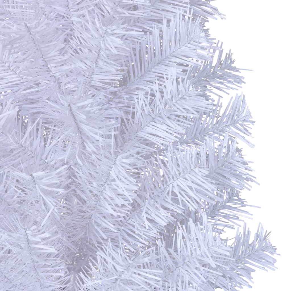 vidaXL Kunstig juletre med tykke grener hvit 240 cm PVC