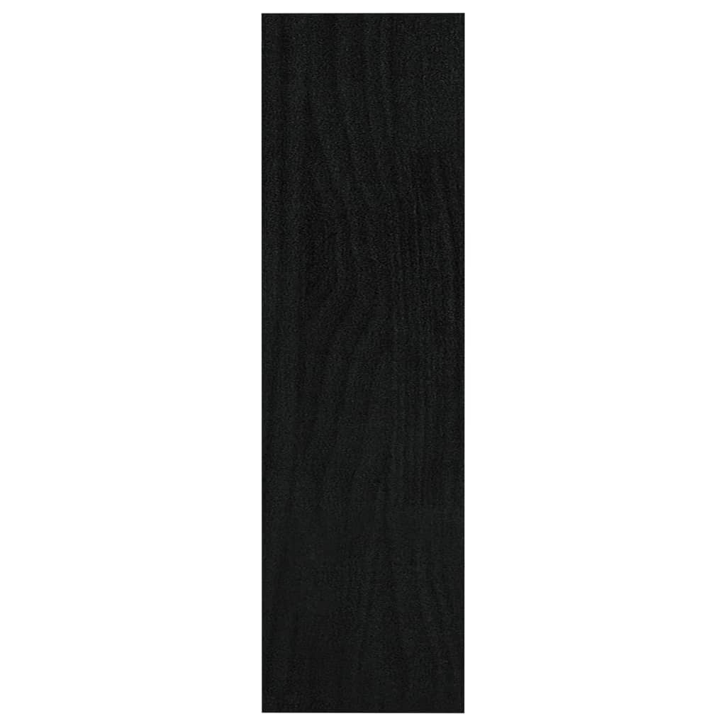 vidaXL Bokhylle/romdeler svart 100x30x103 cm heltre furu
