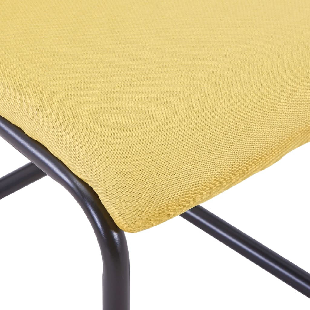 vidaXL Frittbærende spisestoler 4 stk gul stoff