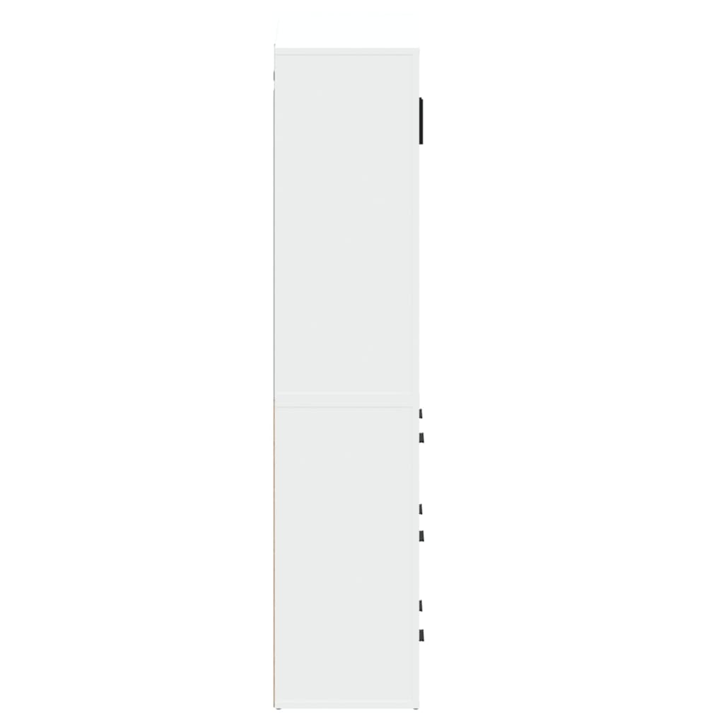 vidaXL Highboard høyglans hvit konstruert tre