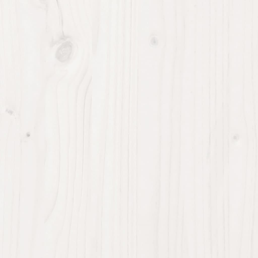 vidaXL Pottebord med hylle hvit 108x35x75 cm heltre furu