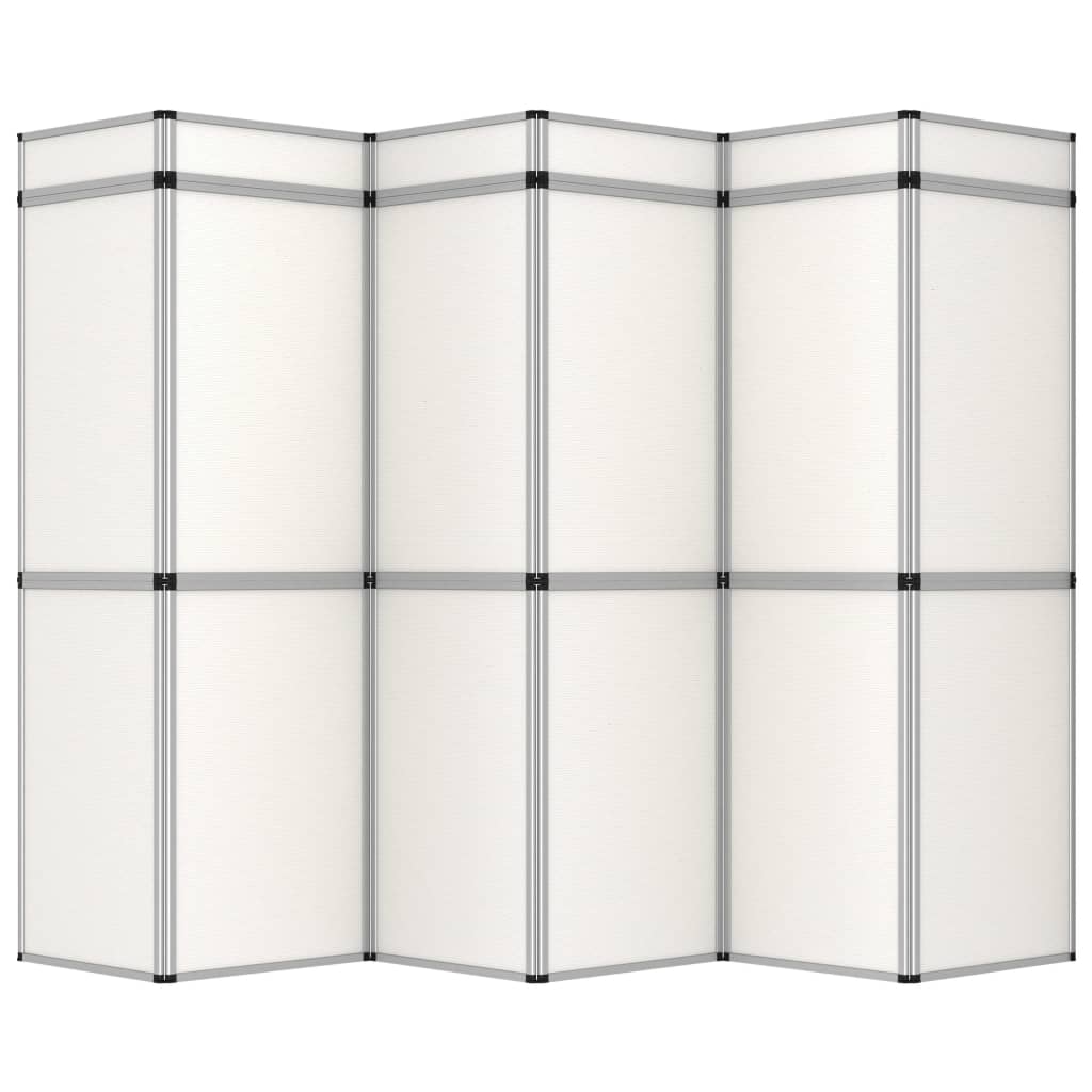 vidaXL Utstillingsvegg 18 paneler sammenleggbar 362x200 cm hvit