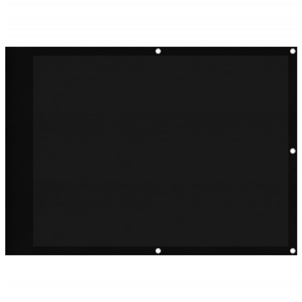 vidaXL Balkongskjerm svart 75x1000 cm 100% polyester oxford