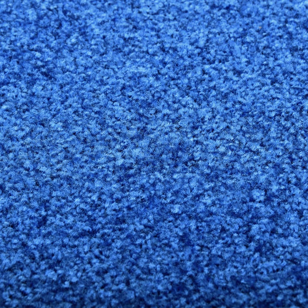 vidaXL Dørmatte vaskbar blå 40x60 cm