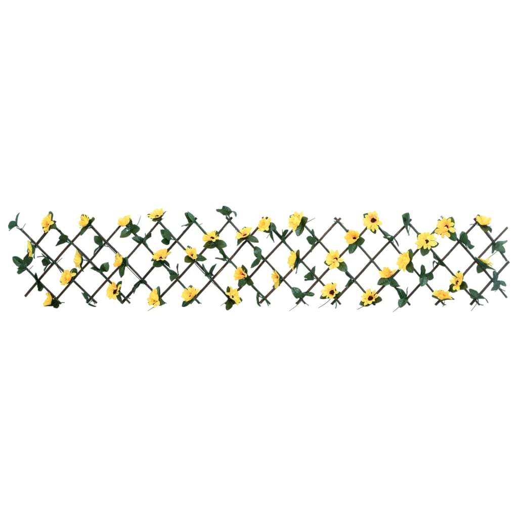vidaXL Utvidbart espalier med kunstig eføy gul 180x20 cm