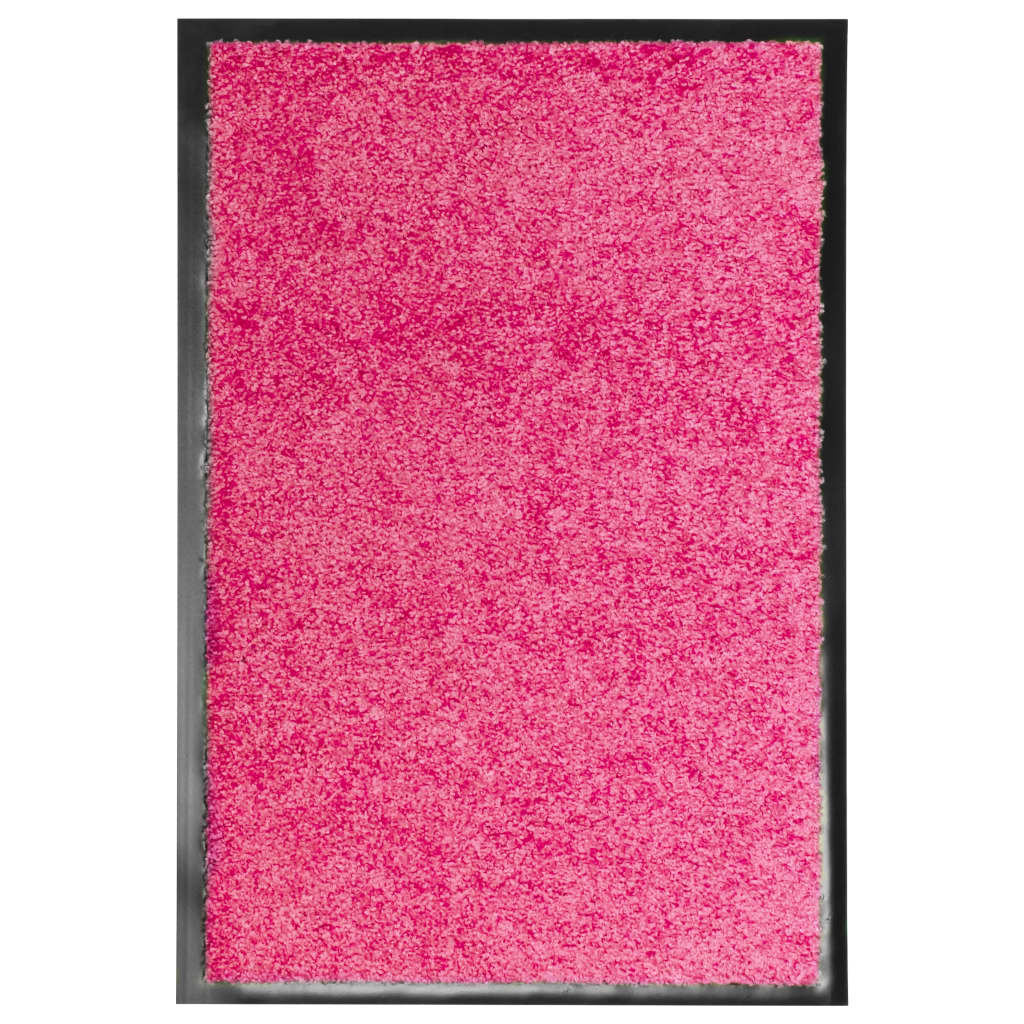 vidaXL Dørmatte vaskbar rosa 40x60 cm