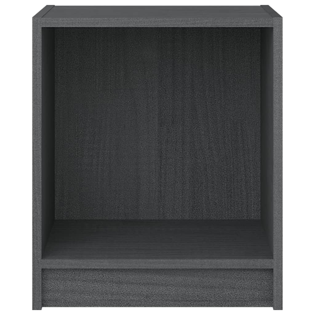 vidaXL Nattbord 2 stk 35,5x33,5x41,5 cm heltre furu grå