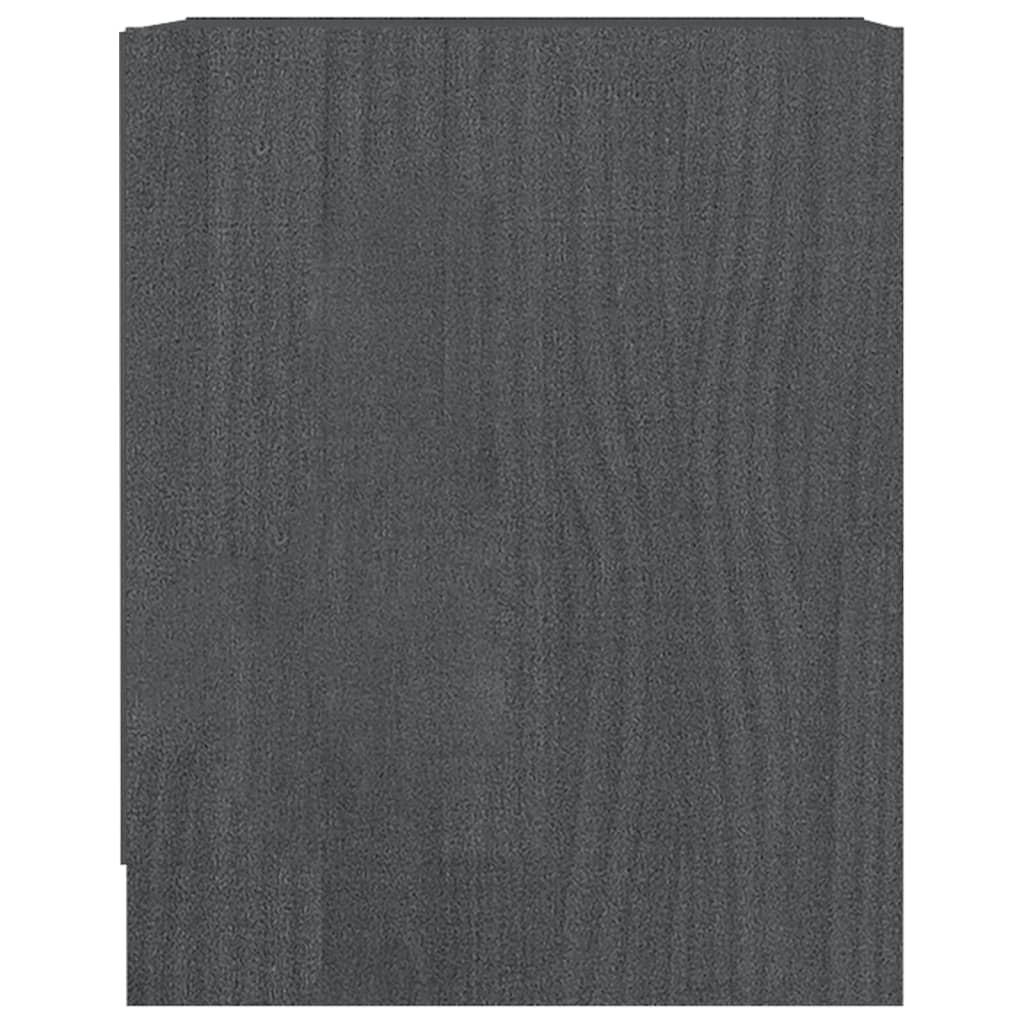 vidaXL Nattbord 35,5x33,5x41,5 cm heltre furu grå