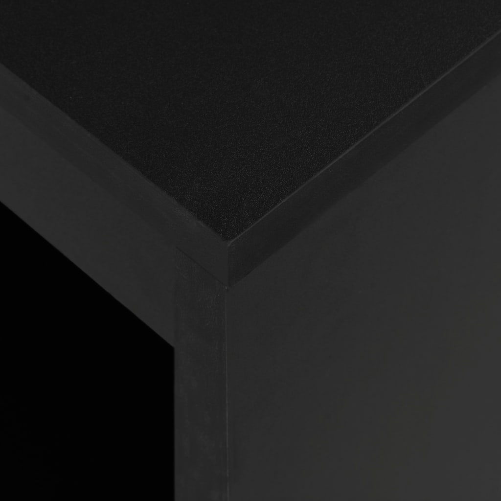 vidaXL Barbord med hylle svart 110x50x103 cm