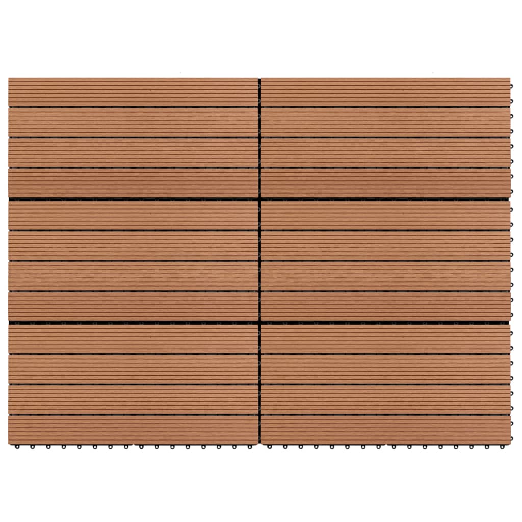 vidaXL WPC Terrassebord 60x30 cm 6 stk 1m² brun