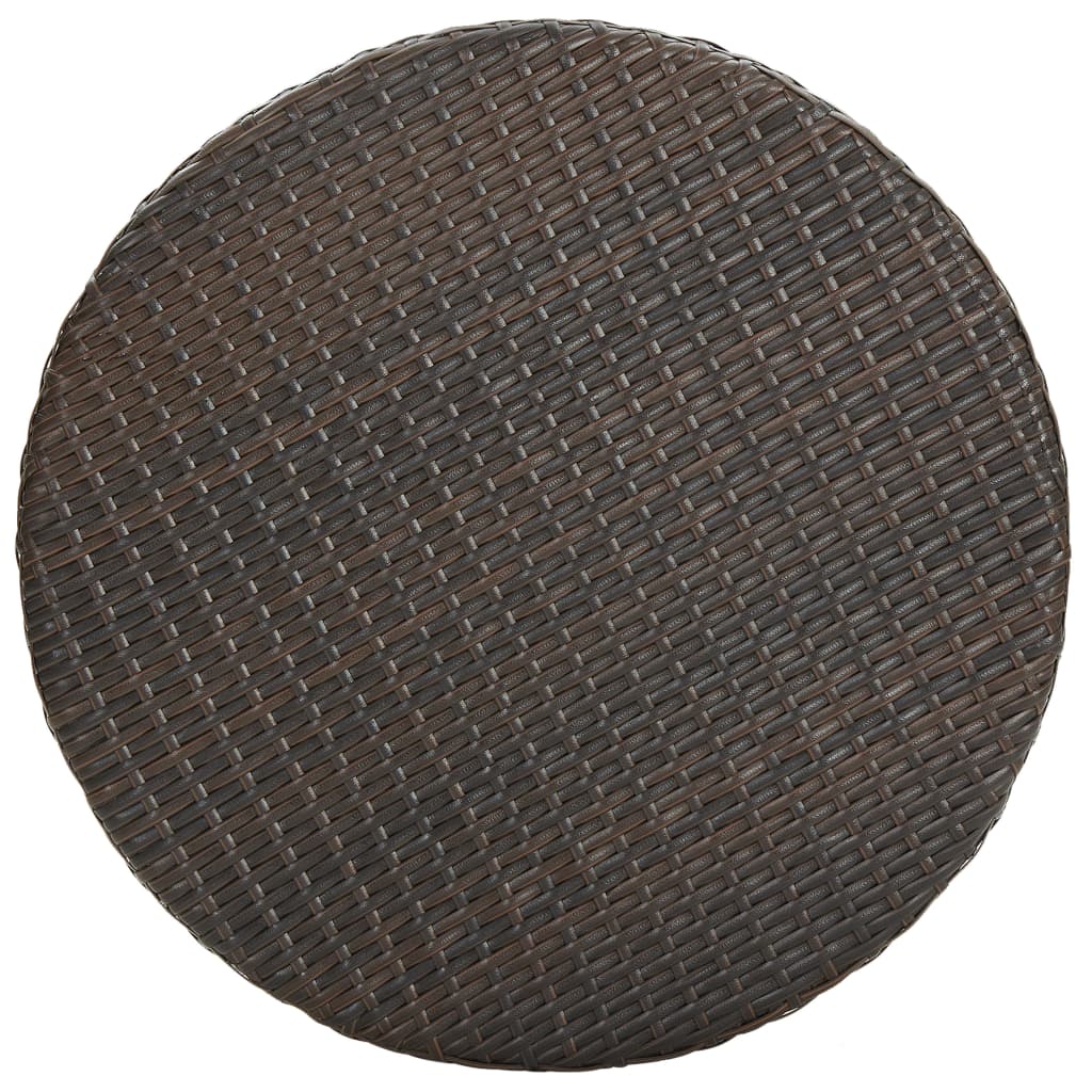 vidaXL Hagebord brun 75,5x106 cm polyrotting